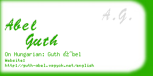 abel guth business card